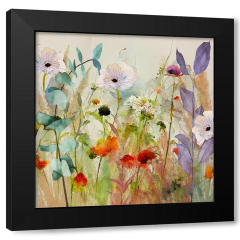 Untamed Black Modern Wood Framed Art Print by Sasha