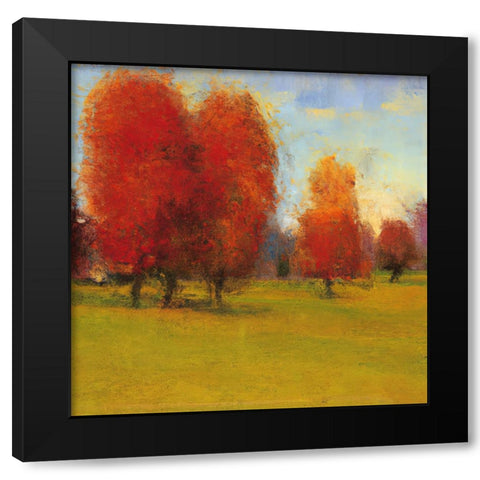 Vermilion Black Modern Wood Framed Art Print with Double Matting by Sasha