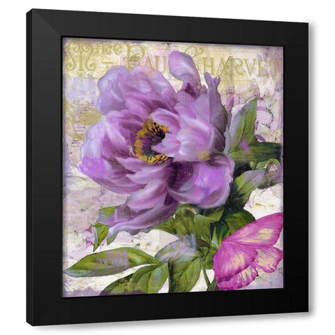 July Black Modern Wood Framed Art Print with Double Matting by Sasha