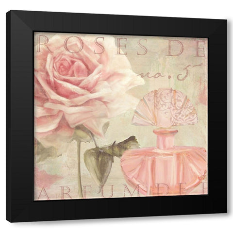 Parfum de Roses I Black Modern Wood Framed Art Print with Double Matting by Sasha