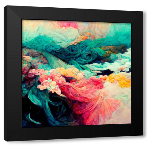 K Dreams V Black Modern Wood Framed Art Print with Double Matting by Sasha