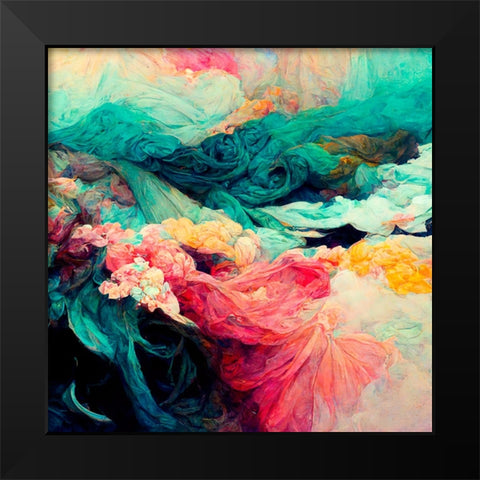 K Dreams V Black Modern Wood Framed Art Print by Sasha