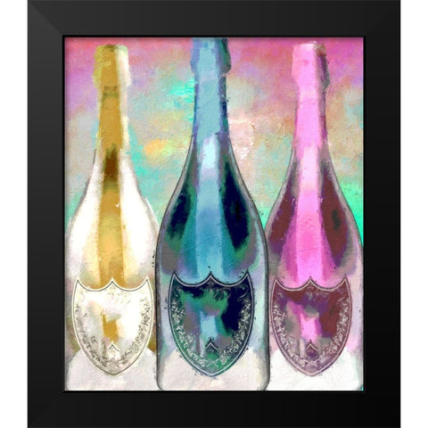 Color Riot Black Modern Wood Framed Art Print by Sasha