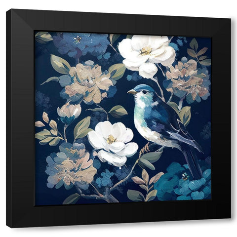 Azul I Black Modern Wood Framed Art Print by Sasha