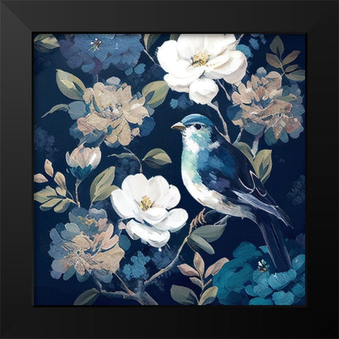 Azul I Black Modern Wood Framed Art Print by Sasha