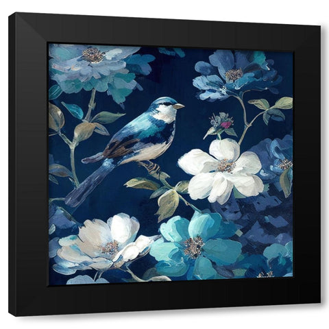 Azul II Black Modern Wood Framed Art Print by Sasha