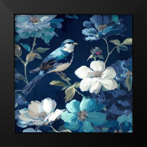 Azul II Black Modern Wood Framed Art Print by Sasha