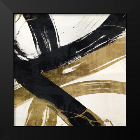 Chaos Theory Black Modern Wood Framed Art Print by Sasha