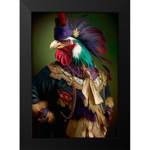 Coloratura VIII Black Modern Wood Framed Art Print by Sasha