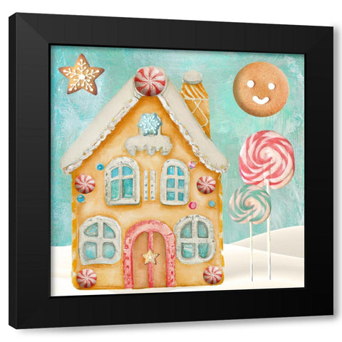 Gingerbread Land IV Black Modern Wood Framed Art Print with Double Matting by Sasha