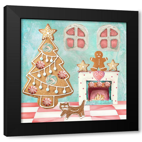 Gingerbread Land VII Black Modern Wood Framed Art Print by Sasha
