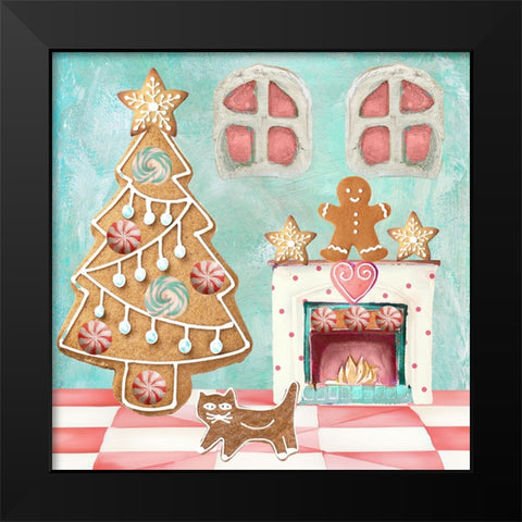 Gingerbread Land VII Black Modern Wood Framed Art Print by Sasha
