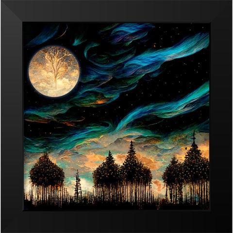 Fairy Forest III Black Modern Wood Framed Art Print by Sasha
