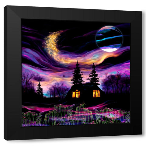 Fairy Forest IV Black Modern Wood Framed Art Print by Sasha
