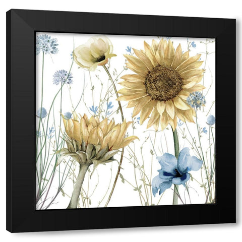 Summer Haze II Black Modern Wood Framed Art Print with Double Matting by Sasha