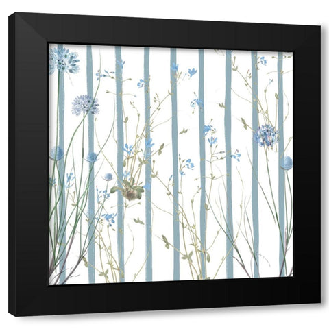 Summer Haze Pattern Black Modern Wood Framed Art Print by Sasha