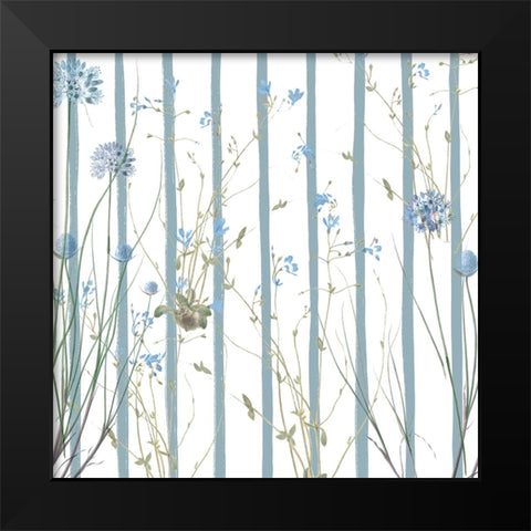Summer Haze Pattern Black Modern Wood Framed Art Print by Sasha