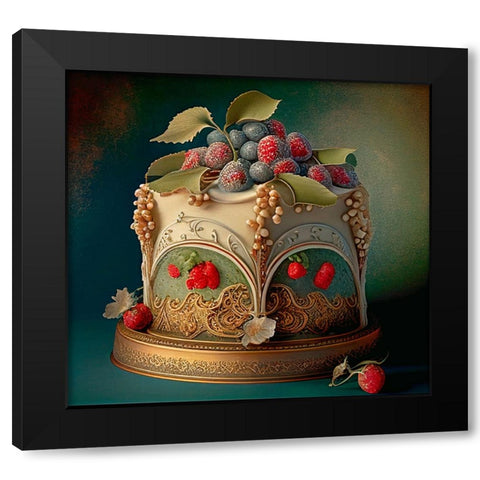 Delphines Bakery II Black Modern Wood Framed Art Print with Double Matting by Sasha
