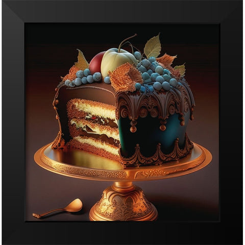 Delphines Bakery III Black Modern Wood Framed Art Print by Sasha