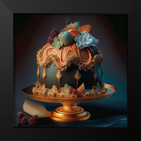 Delphines Bakery IV Black Modern Wood Framed Art Print by Sasha