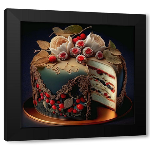 Delphines Bakery VI Black Modern Wood Framed Art Print by Sasha