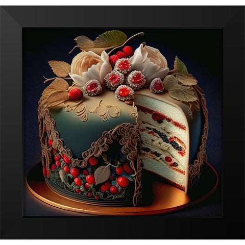 Delphines Bakery VI Black Modern Wood Framed Art Print by Sasha