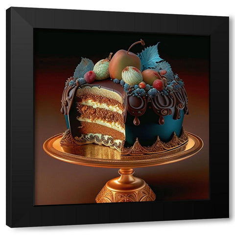Delphines Bakery VII Black Modern Wood Framed Art Print by Sasha