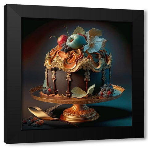 Delphines Bakery VIII Black Modern Wood Framed Art Print by Sasha