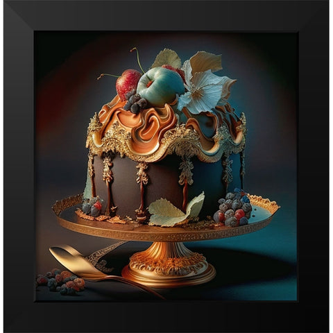 Delphines Bakery VIII Black Modern Wood Framed Art Print by Sasha