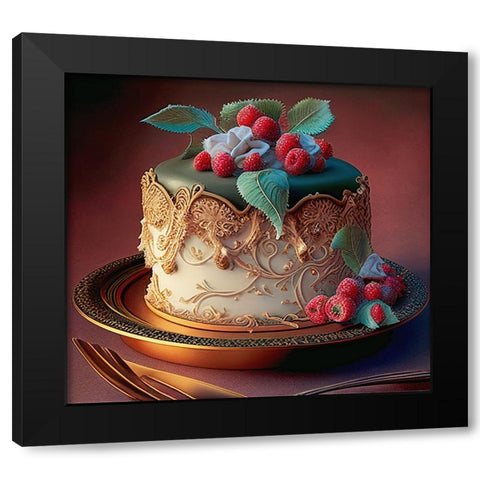Delphines Bakery IX Black Modern Wood Framed Art Print by Sasha