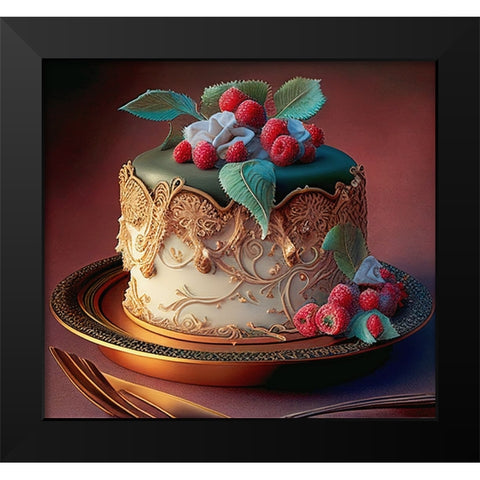 Delphines Bakery IX Black Modern Wood Framed Art Print by Sasha