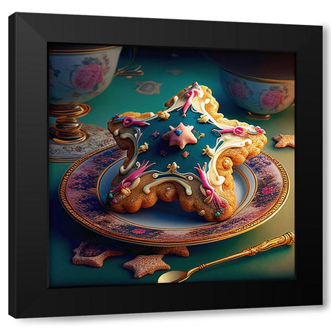 Delphines Bakery XII Black Modern Wood Framed Art Print by Sasha
