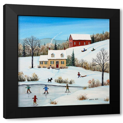 Bright Day Black Modern Wood Framed Art Print with Double Matting by Mark, Sharon