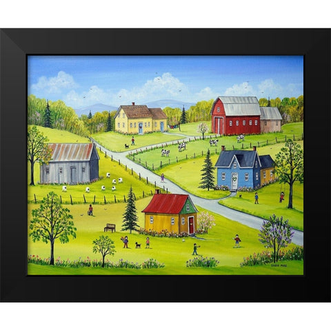 Life is Great! Black Modern Wood Framed Art Print by Mark, Sharon