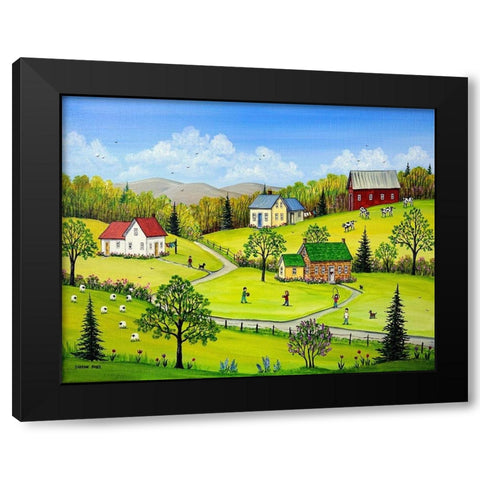 Spring Splendour Black Modern Wood Framed Art Print with Double Matting by Mark, Sharon