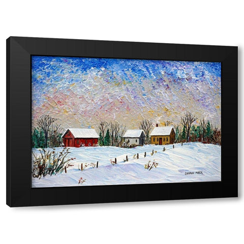Warm Glow Black Modern Wood Framed Art Print by Mark, Sharon