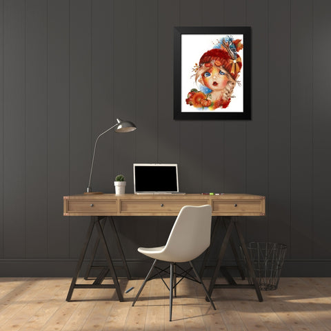 Autumn Anna - MunchkinZ Black Modern Wood Framed Art Print by Sheena Pike Art