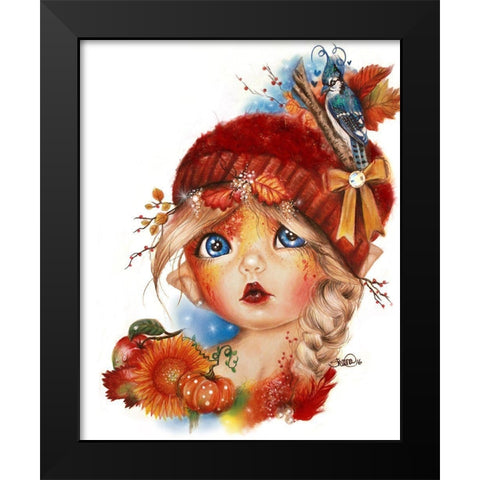 Autumn Anna - MunchkinZ Black Modern Wood Framed Art Print by Sheena Pike Art