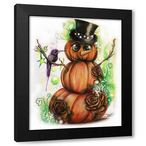 Jack O Man Black Modern Wood Framed Art Print with Double Matting by Sheena Pike Art