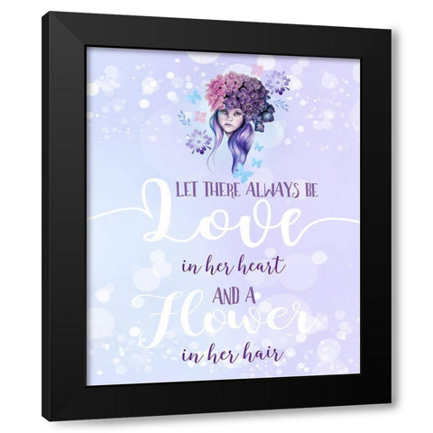 Hydrangea Collection - Typography 2 Black Modern Wood Framed Art Print with Double Matting by Sheena Pike Art