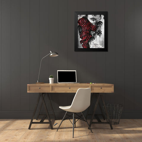 Entrap - Malevolent Collection Black Modern Wood Framed Art Print by Sheena Pike Art