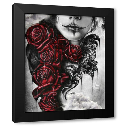 Entrap - Malevolent Collection Black Modern Wood Framed Art Print by Sheena Pike Art