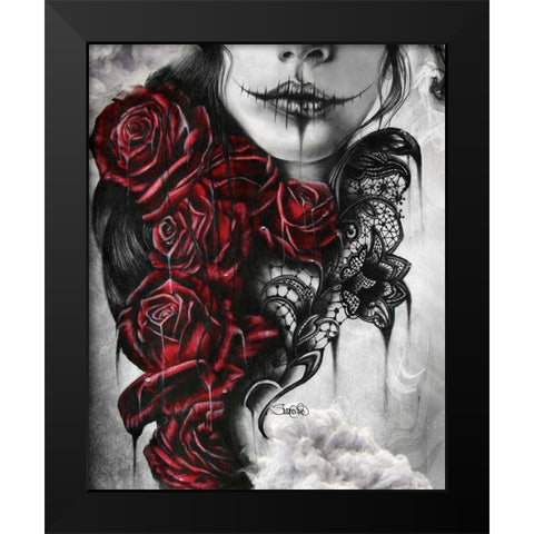 Entrap - Malevolent Collection Black Modern Wood Framed Art Print by Sheena Pike Art
