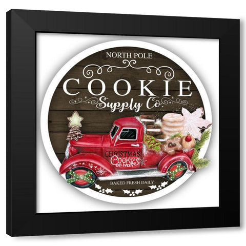Cookie Supply Co Sign Black Modern Wood Framed Art Print with Double Matting by Sheena Pike Art