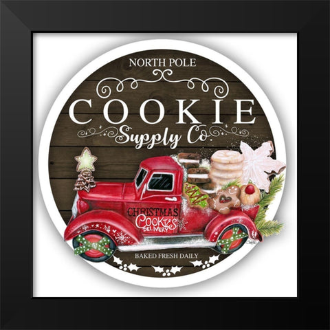 Cookie Supply Co Sign Black Modern Wood Framed Art Print by Sheena Pike Art