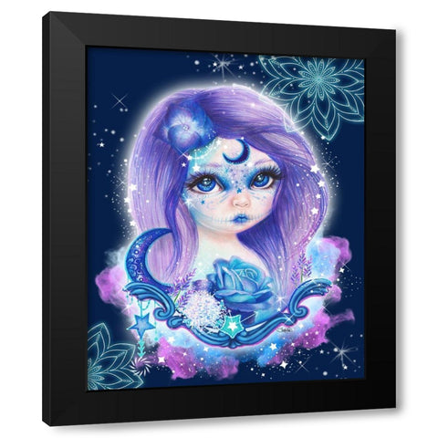 Sugar Sweeties - Galaxy - With Background Black Modern Wood Framed Art Print with Double Matting by Sheena Pike Art