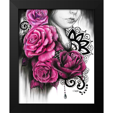 Entrap 2 Malevolent Collection Black Modern Wood Framed Art Print by Sheena Pike Art