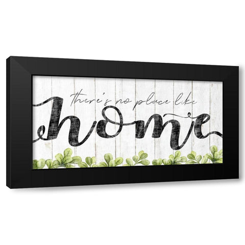 Theres No Place Like Home Black Modern Wood Framed Art Print by Sheena Pike Art