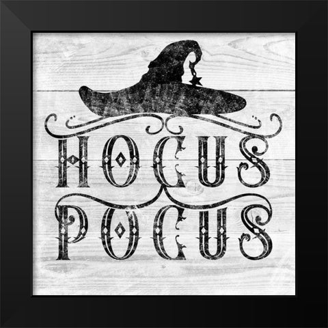 Hocus Pocus Black Modern Wood Framed Art Print by Sheena Pike Art