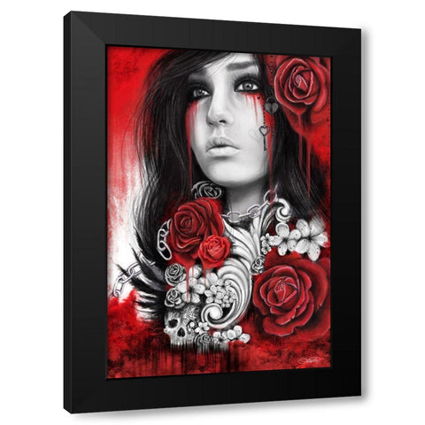 Freed Black Modern Wood Framed Art Print with Double Matting by Sheena Pike Art